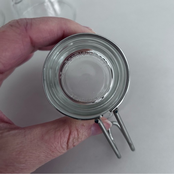 Bormioli Rocco Set of Four Tempered Glass Espresso Cups with Silver Handles - Picture 5 of 10